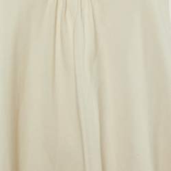 Pre Owned Miu Miu Cream Cotton Knit Round Neck T-Shirt Dress L