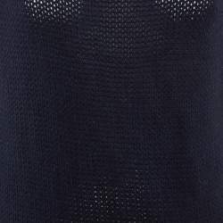 Pre Owned Miu Miu Navy Blue Cashmere & Silk Sweater Dress M 