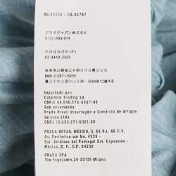 Pre Owned Miu Miu Blue Denim Puff Sleeve Mini Dress XS