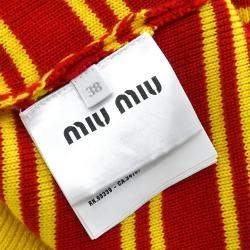 Pre Owned Miu Miu Sweater Yellow Red #38
