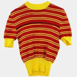 Pre Owned Miu Miu Sweater Yellow Red #38