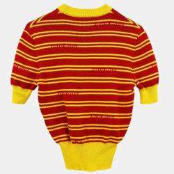 Pre Owned Miu Miu Sweater Yellow Red #38
