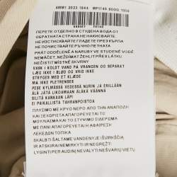 Pre Owned Miu Miu Beige Logo Embroidered Cotton High Rise Cargo Shorts S