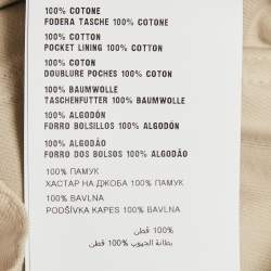 Pre Owned Miu Miu Beige Logo Embroidered Cotton High Rise Cargo Shorts S