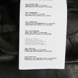 مملوكة مسبقًا Miu Miu Black Genuine Leather Strapless Mini Dress S