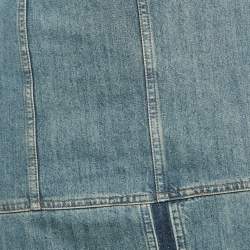 Pre Owned Miu Miu Blue Denim Pencil Skirt M