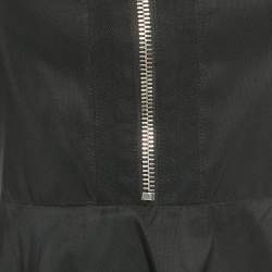 مملوكة مسبقًا Miu Miu Black Synthetic Flared Mini Dress S