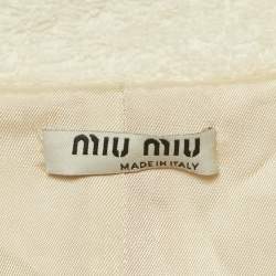 Pre Owned Miu Miu Multicolour Floral Print Terry Coat S