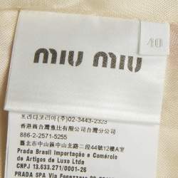 Pre Owned Miu Miu Multicolour Floral Print Terry Coat S