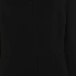 Pre Owned معطف ميو ميو كريب مرصع بالكريستال أسود مقاس متوسط - ميديوم