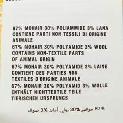 مملوكة مسبقًا Miu Miu Yellow Argyle Wool Blend Oversize Cardigan L