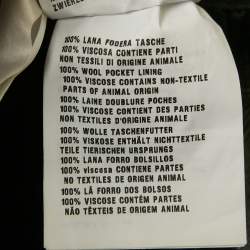 Pre Owned Miu Miu Dark Grey Plaid Wool Straight Leg Pants S