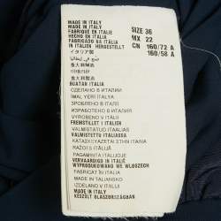 Pre Owned فستان ميو ميو كحلي من الجيرسيه والساتان بقصة واسعة وصغيرة الحجم مقاس صغير جدا