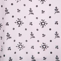 Pre Owned Miu Miu Blush Pink Floral Print Neck Tie Detail Short Sleeve Top M