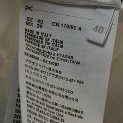 مملوكة مسبقًا Miu Miu White Floral Embroidered Smock Blouse S