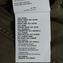 مملوكة مسبقًا جمبسوت ميو ميو دينيم مطبقة بشعار أخضر مقاس صغير جداً (إكس صغير)