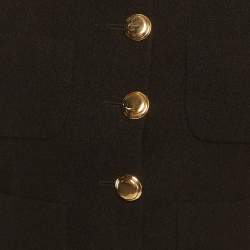 Pre Owned Miu Miu Black Boucle Cropped Jacket S