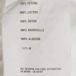 Pre Owned Miu Miu white Cotton Tiered Mini Dress M