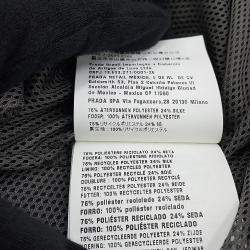 مملوكة مسبقًا بلوزون ميو ميو حرير تقني بسحاب بوليستر 76% حرير 24% أزرق/فضي رمادي مقاس 40