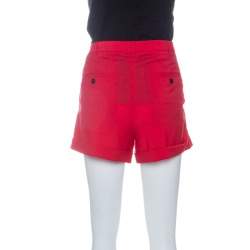 Miu Miu Red Wool High Waist Shorts S