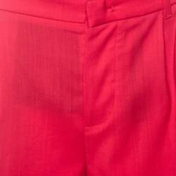 Miu Miu Red Wool High Waist Shorts S