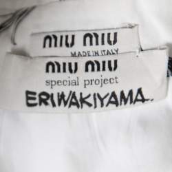 Miu Miu Special Collection Eri Wakiyama White Unicorn Printed Cotton Shirt M