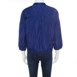 Miu Miu Cobalt Blue Windbreaker Zip Front Jacket S