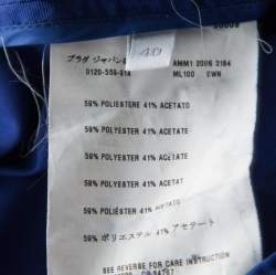 Miu Miu Cobalt Blue Windbreaker Zip Front Jacket S
