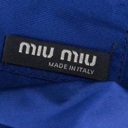 Miu Miu Cobalt Blue Windbreaker Zip Front Jacket S