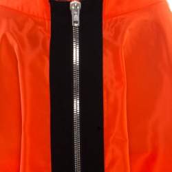 Miu Miu Orange Zip Front Detail Mini Circle Skirt S