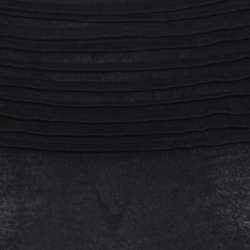 Miu Miu Navy Blue Cotton Jersey Gathered Dress S