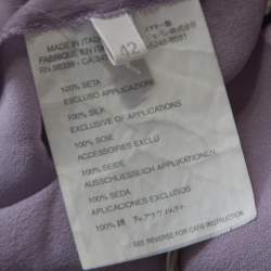 Pre Owned Miu Miu Lavender Chiffon Silk Lace Trim Scoop Neck Camisole Top M