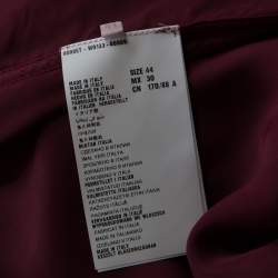 Miu Miu Burgundy White Ombre Coated Satin Sleeveless Top M 