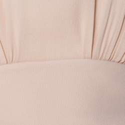 Miu Miu Pale Pink Crepe Clinched Waist Pleated Mini Dress S