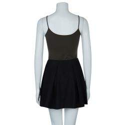Miu Miu Black Pleated Wool Mini Skirt S