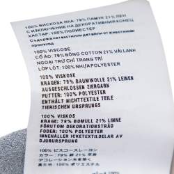 Pre Owned Miu Miu Black Floral Printed Satin Sable Gathered Mini Dress S