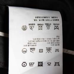 Pre Owned Miu Miu Grey Wool Buckled Waist Detailed Cropped Pants S