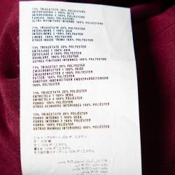 Pre Owned Miu Miu Burgundy Crepe Fluted Hem V-Neck Dress M