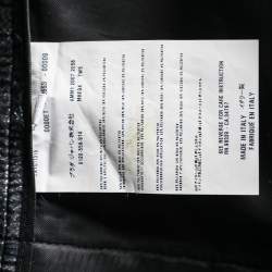 Miu Miu Charcoal Grey Patterned Lurex Silk Button Front Blazer M