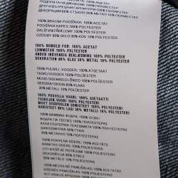 Pre Owned فستان ميو ميو ميني بلا أكمام دنيم مزخرف أزرق مقاس صغير