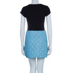 Miu Miu Powder Blue Quilted Mini Skirt  S