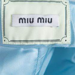 Miu Miu Powder Blue Quilted Mini Skirt  S