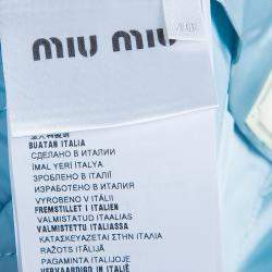 Miu Miu Powder Blue Quilted Mini Skirt  S