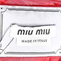 Miu Miu Red Nylon Quilted Sleeveless Puffer Jacket M