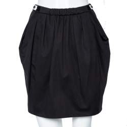 Miu Miu Black Cotton Elasticized Waist Skirt S