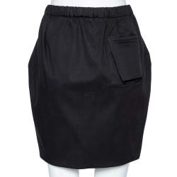 Miu Miu Black Cotton Elasticized Waist Skirt S