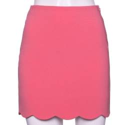 Miu Miu Pink Crepe Scalloped Cady Mini Skirt XS