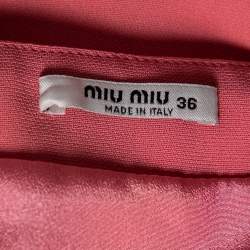 Miu Miu Pink Crepe Scalloped Cady Mini Skirt XS