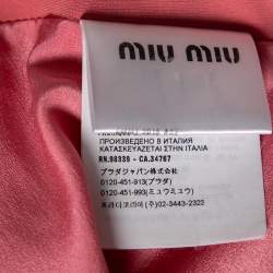 Miu Miu Pink Crepe Scalloped Cady Mini Skirt XS