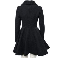 Miu Miu Grey Wool Long Sleeve Flared Jacket S